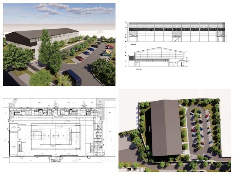 Εικόνα απο την μελέτη αποπεράτωσης για το κλειστό γυμναστήριο του Δήμου Λυκόβρυσης